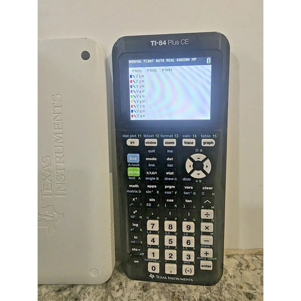 TEXAS INSTRUMENTS TI-84 PLUS CE GRAPHING CALCULATOR BLACK & WHITE